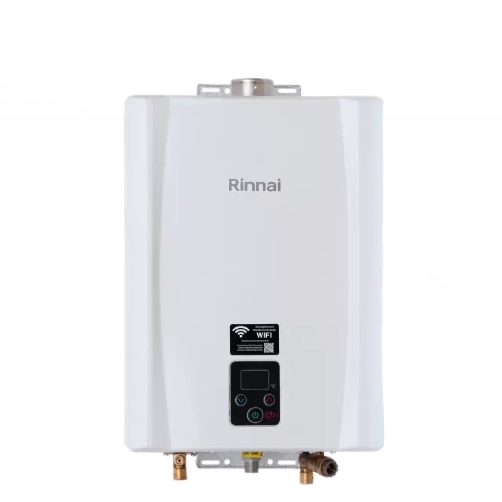 Vista 2 Aquecedor de Água a Gás Rinnai E21 GLP 21 Litros Bivolt Branco Branco