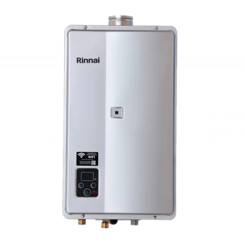 Aquecedor de Água a Gás Rinnai E33 GN 33 Litros Prata Bivolt | Leveros