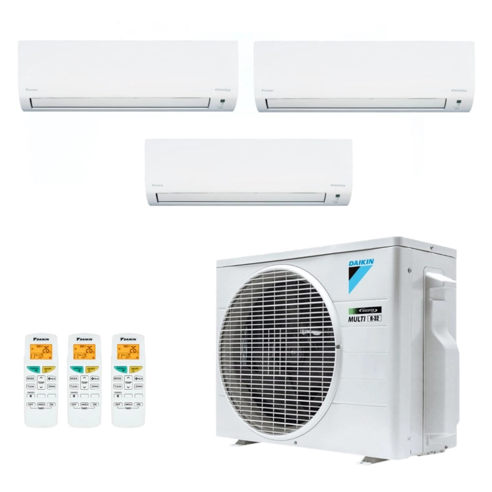 Ar-Condicionado Tri Split Inverter Daikin 18.000 (2x Evap HW 9.000