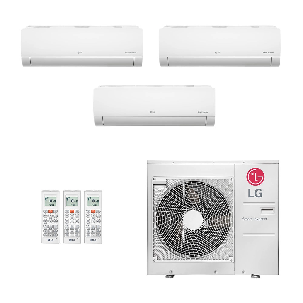 Ar Condicionado Multisplit Tri 26000 Btu(2x7000+12000) Quente/frio - Inverter - LG - 220v - Amnw12gsja1 Amnw07gsaa1 / Z3uw21gfb1
