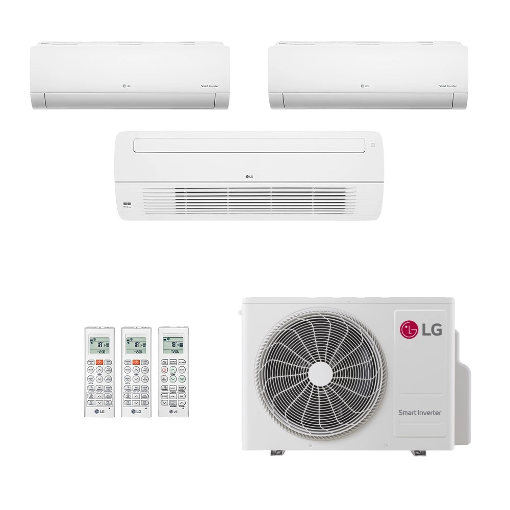 Ar Condicionado Multisplit Tri 36000 Btu(2x9000+18000) Frio - Inverter - LG - 220v - Amnw18gttc0 Amnw09gsaa1 / Z3uq24gfb1