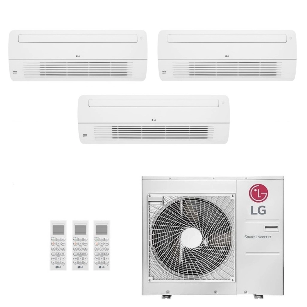 Ar Condicionado Multisplit Tri 38000 Btu(2x7000+24000) Quente/frio - Inverter - LG - 220v - Amnw24gttc0 Amnw07gtuc0 / Z4uw30gfb1