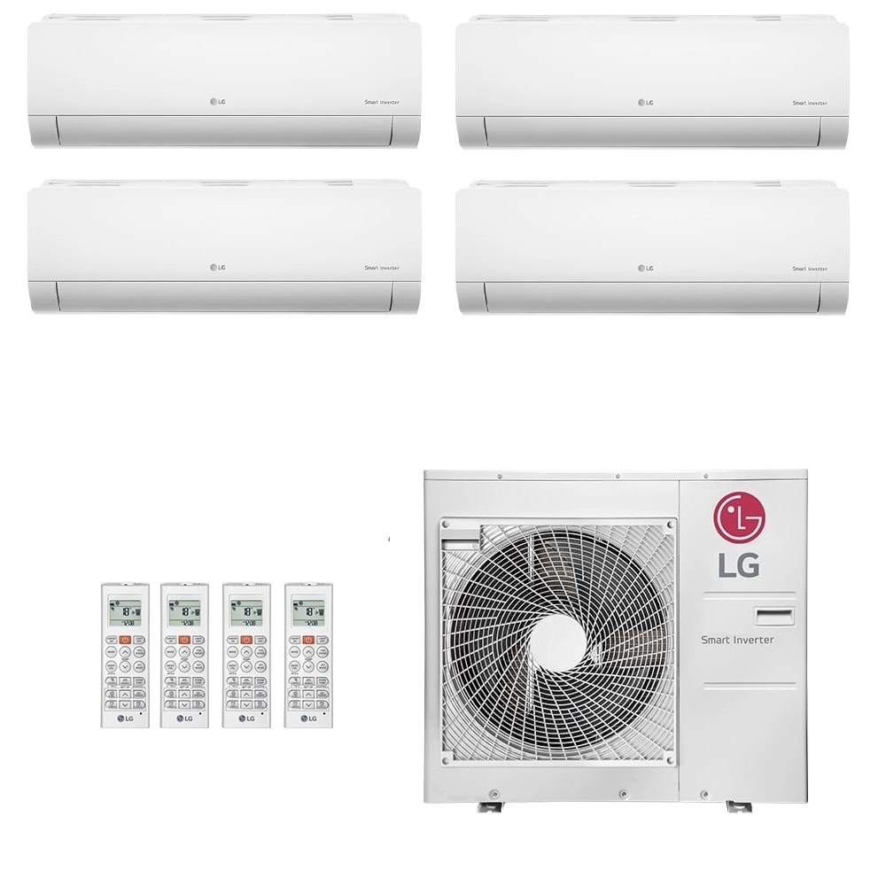 Ar Condicionado Multisplit Quad 38000 Btu(2x7000+2x12000) Quente/frio - Inverter - LG - 220v - Amnw12gsja1 Amnw07gsaa1 / Z4uw30gfb1