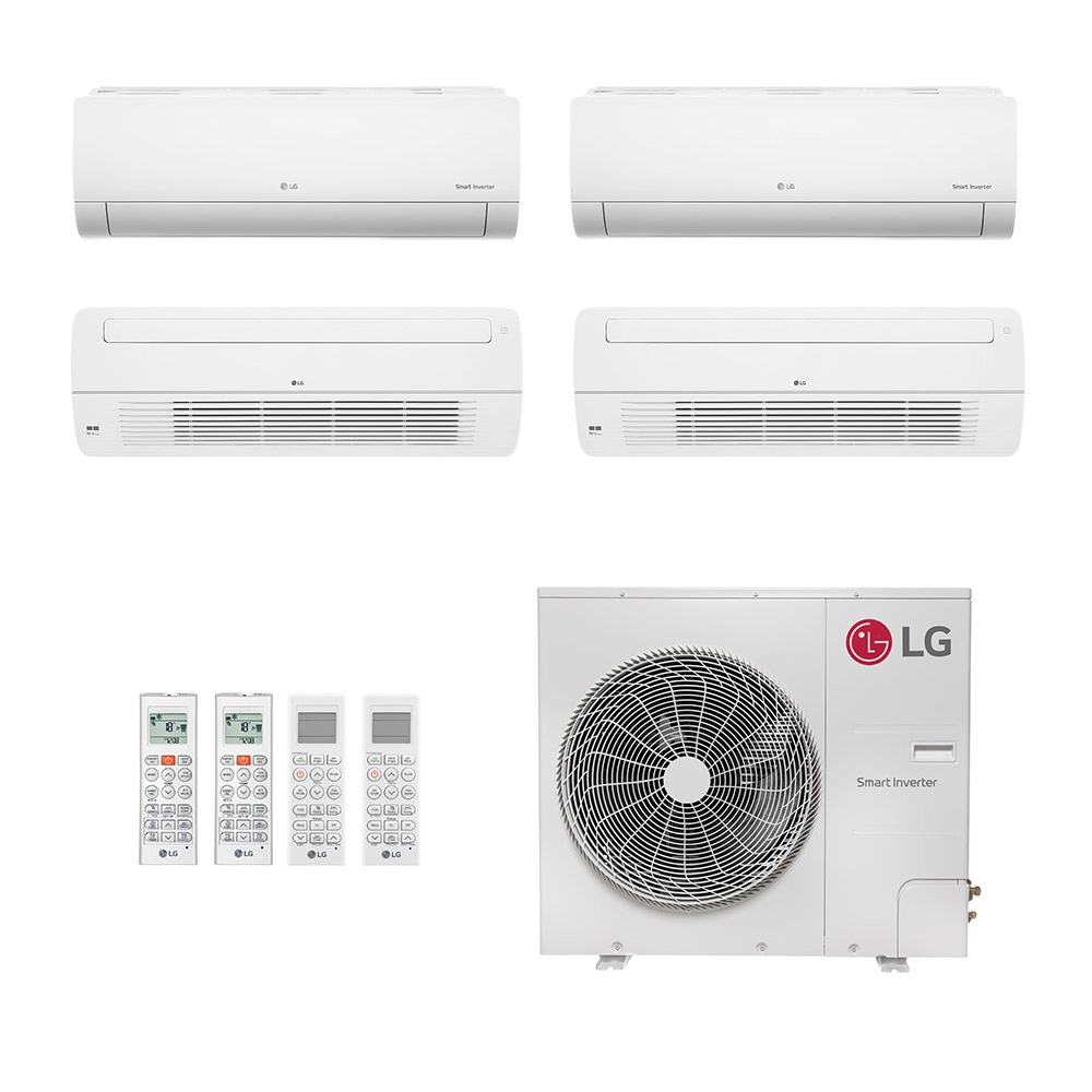 Ar Condicionado Multisplit Quad 50000 Btu(2x7000+2x18000) Frio - Inverter - LG - 220v - Amnw18gttc0 Amnw07gsaa1 / Z5uq48gfb1
