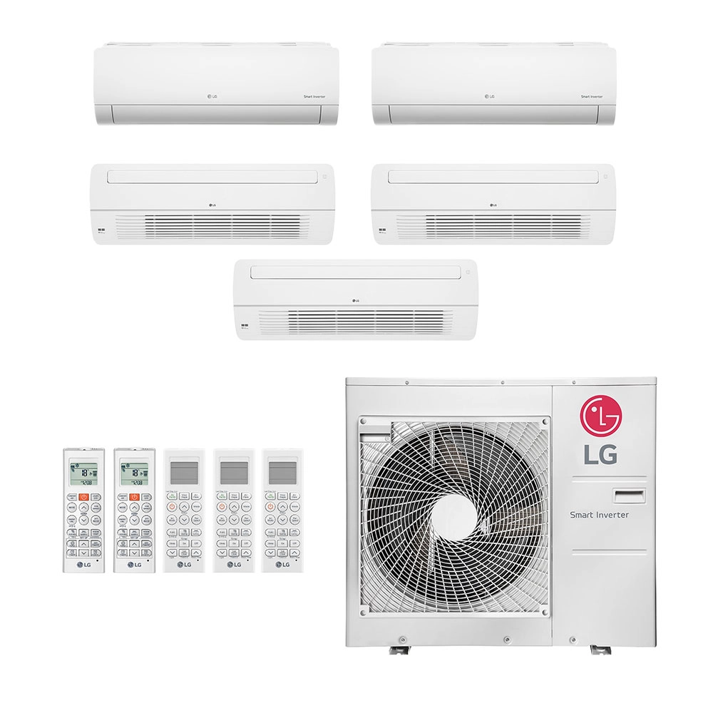 Ar Condicionado Multisplit Penta 72000 Btu(3x18000+2x9000) Quente/frio - Inverter - LG - 220v - Amnw18gttc0 Amnw09gsja0 / A5uw48gfa1
