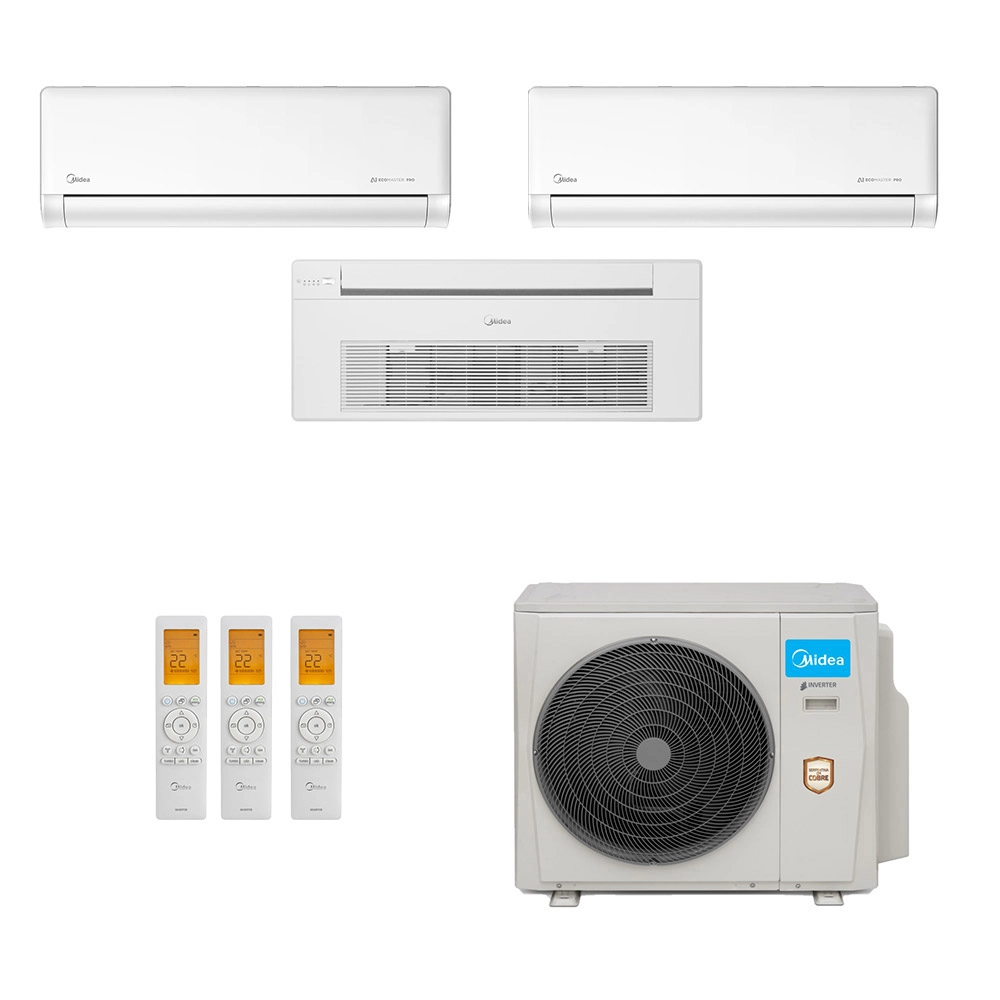 Ar Condicionado Multisplit Tri 30000 Btu(2x9000+12000) Quente/frio - Inverter - Springer Midea - 220v - 40kvaqb12m5 42ezmsa09m5 / 38mbmta27m5
