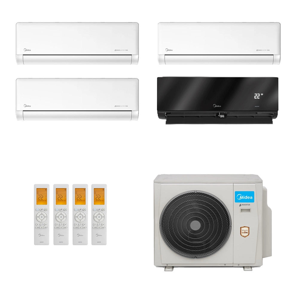 Ar Condicionado Multisplit Quad 57000 Btu(2x12000+9000+24000) Quente/frio - Inverter - Springer Midea - 220v - 42mgmsb24m5 42mgmsb12m5 42mgmsb09m5 /