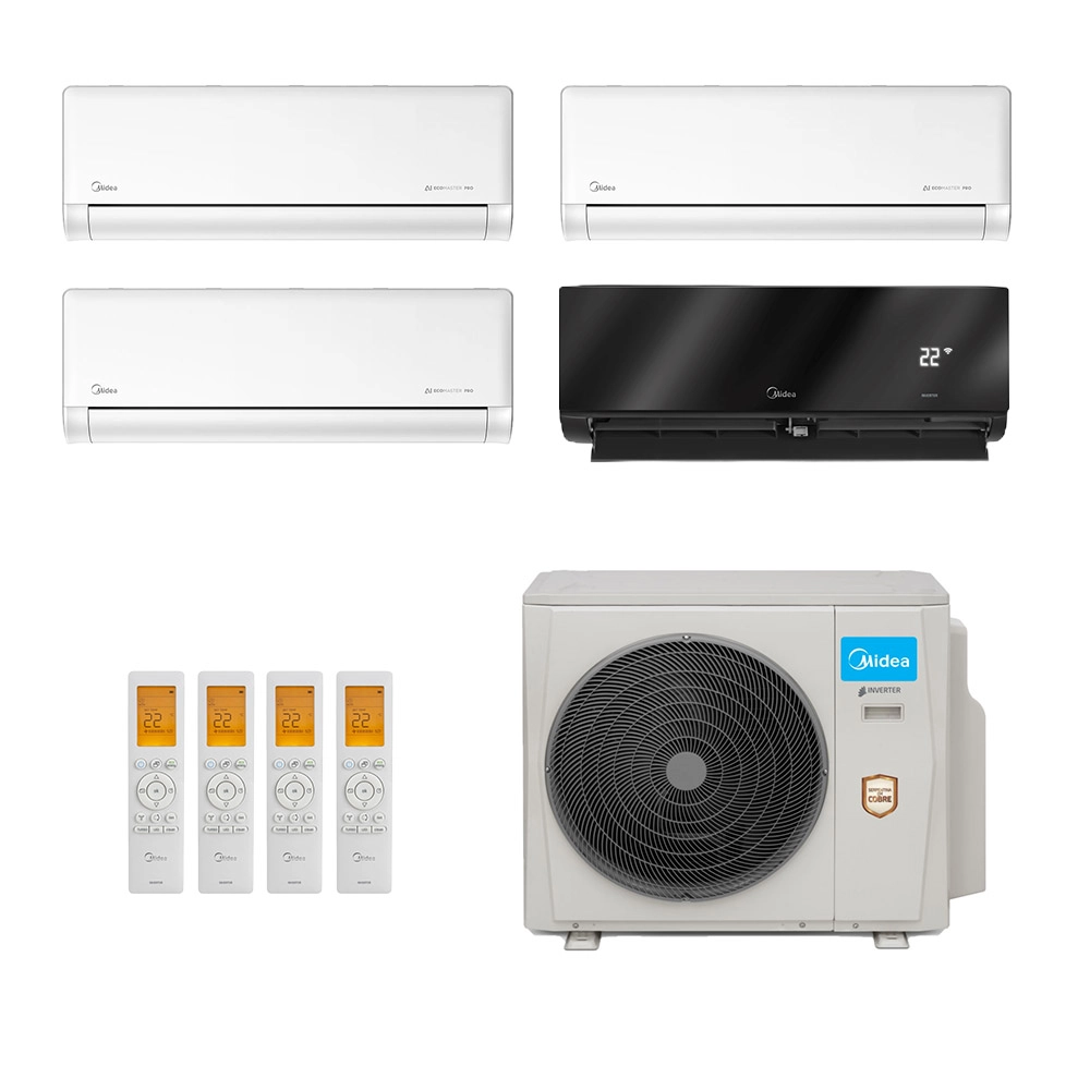 Ar Condicionado Multisplit Quad 54000 Btu(2x9000+12000+24000) Quente/frio - Inverter - Springer Midea - 220v - 42mgmsb24m5 42agmsb12m5 42ezmsa09m5 /