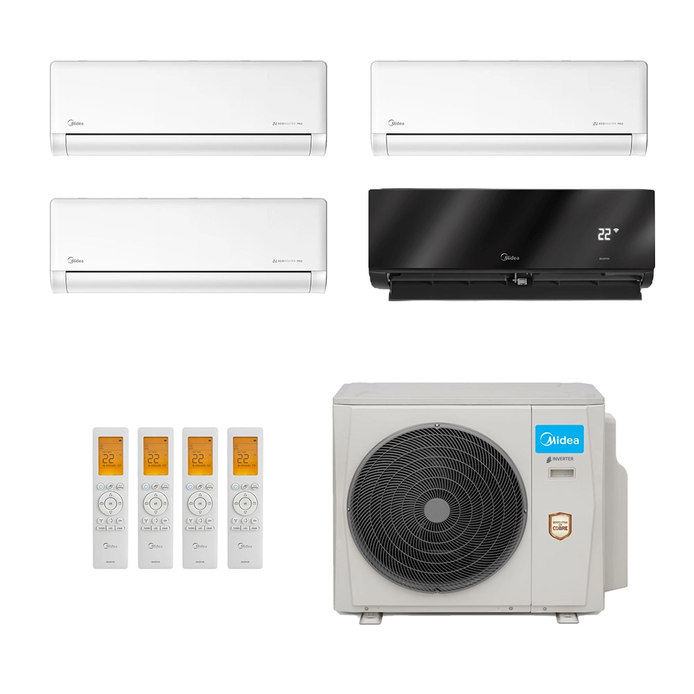 Ar Condicionado Multisplit Quad 51000 Btu(3x9000+24000) Quente/frio - Inverter - Springer Midea - 220v - 42mgmsb24m5 42ezmsa09m5 / 38mbmpa42m5