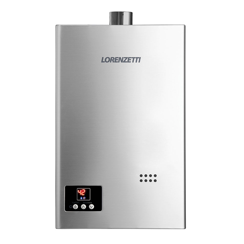 Aquecedor de Água a Gás Lorenzetti LZ 1600D-I GN 15 Litros Prata Bivolt
