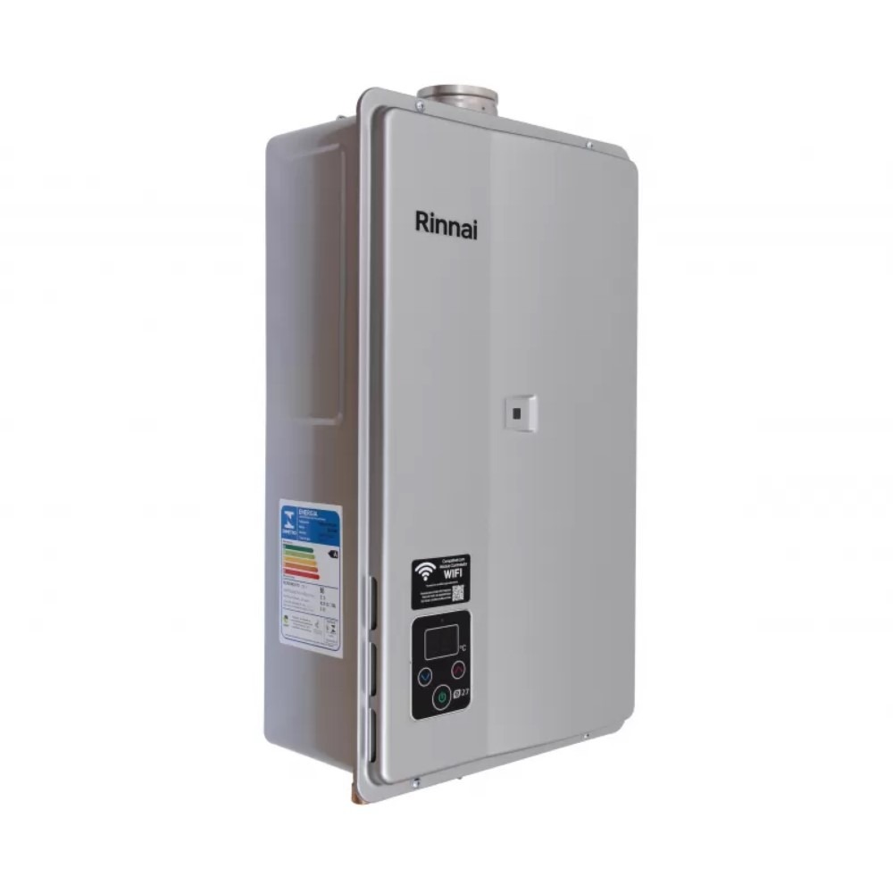 Aquecedor de Água a Gás Rinnai E27 GLP 27 Litros Prata Bivolt