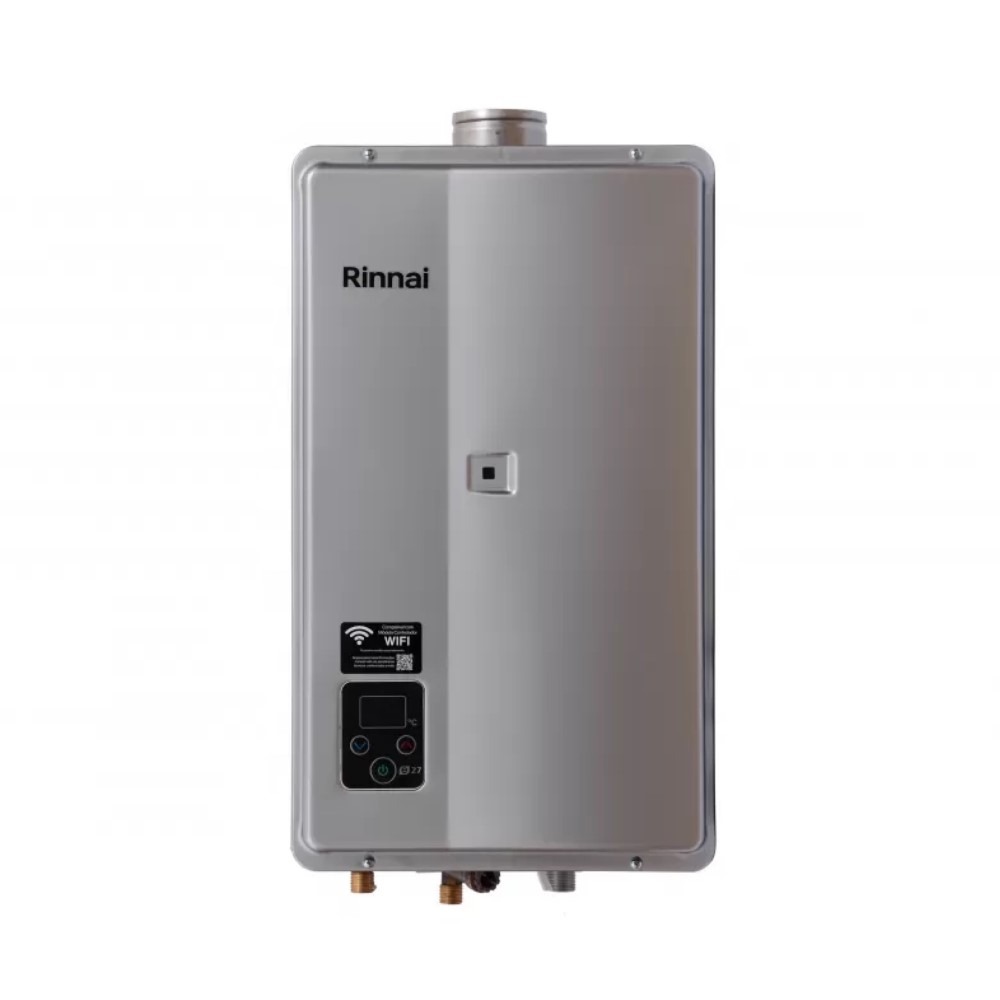 Aquecedor de Água a Gás Rinnai E27 GLP 27 Litros Prata Bivolt