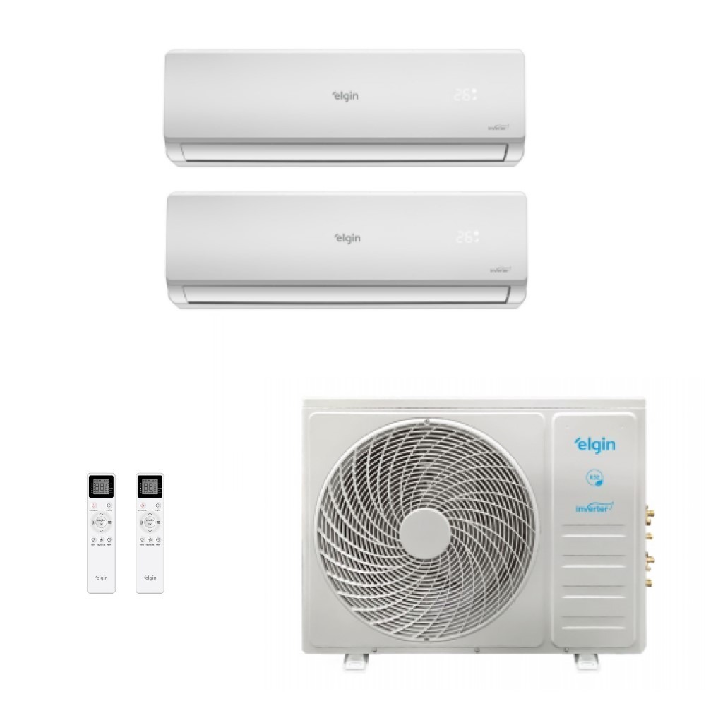 Ar-Condicionado Bi Split Inverter Elgin 18.000 (1x Evap HW 9.000 + 1x Evap HW 18.000) Quente/Frio 220V Ar-Condicionado Bi Split Inverter Elgin 18.000 (1x Evap HW 9.000 + 1x Evap HW 18.000) Quente/Frio 220V