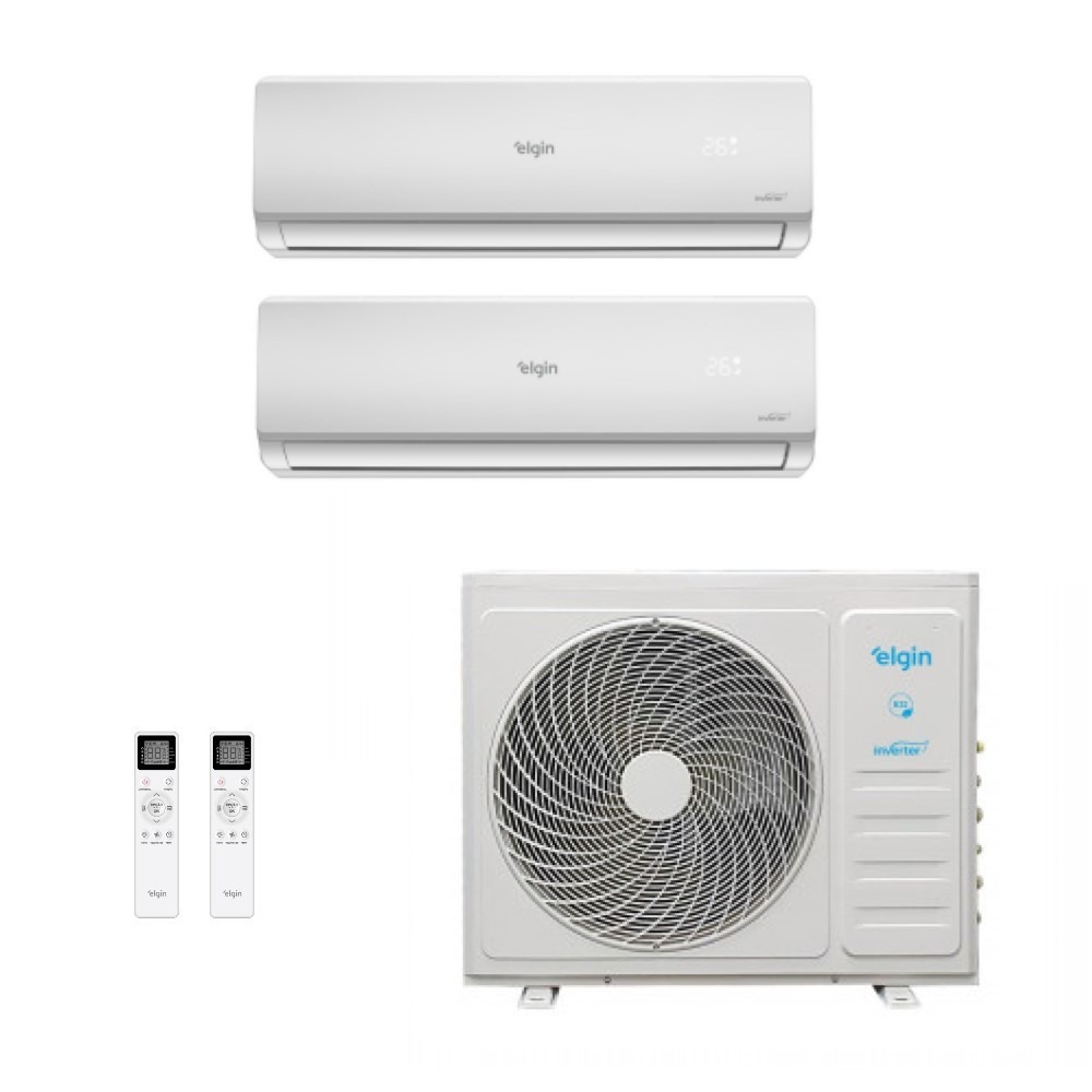 Ar-Condicionado Bi Split Inverter Elgin 27.000 (2x Evap HW 18.000) Quente/Frio 220V Ar-Condicionado Bi Split Inverter Elgin 27.000 (2x Evap HW 18.000) Quente/Frio 220V