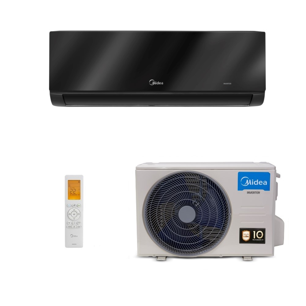 Ar-Condicionado Inverter Split Hi Wall Midea Xtreme Save Connect Black Edition 12.000 BTUs R-32 Quente/Frio 220V - AVARIA DE EMBALAGEM