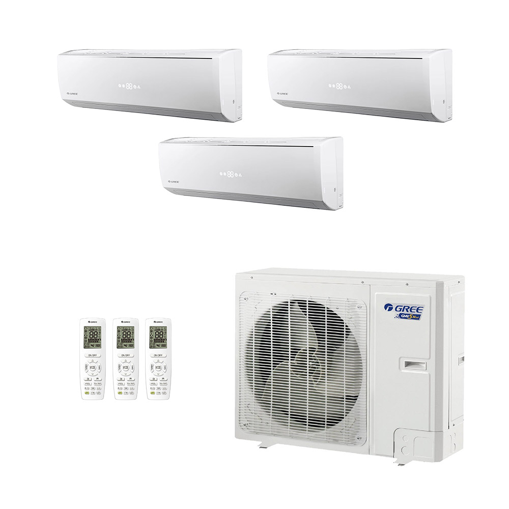 Ar-Condicionado Mini VRF Gree 5HP (2x Evap HW 19.000 + 1x Evap HW 24.000) Quente/Frio 220V