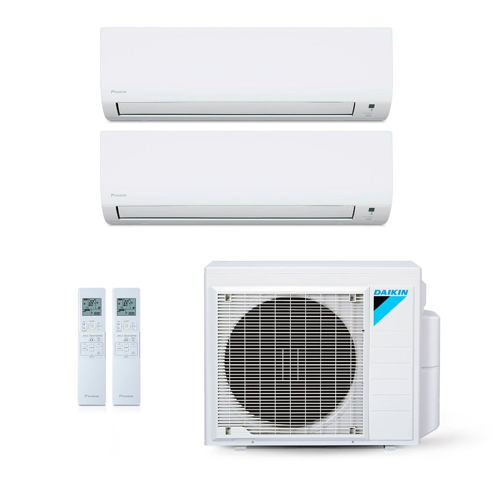Ar-Condicionado Multi Split Inverter Daikin 18.000 BTUs (1x Evap 9.000 + 1x Evap 12.000) Quente/Frio 220V