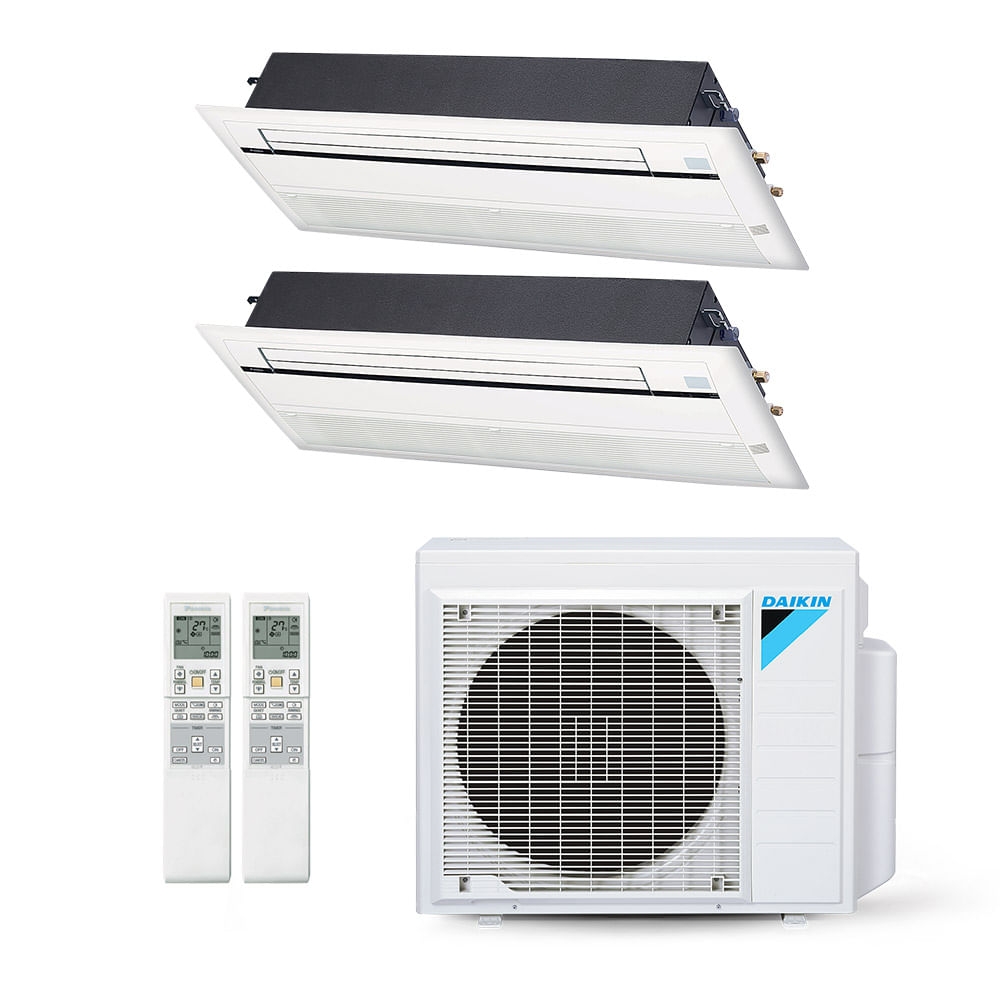 Ar-Condicionado Multi Split Inverter Daikin 18.000 BTUs (1x Evap Cassete 1 Via 9.000 + 1x Evap Cassete 1 Via 18.000) Quente/Frio 220V