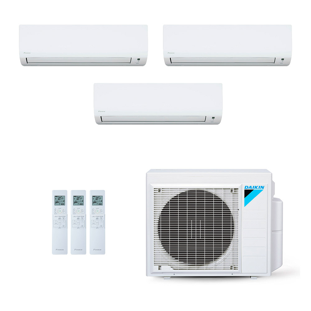 Ar-Condicionado Multi Split Inverter Daikin 24.000 (1x Evap HW 9.000 + 1x Evap HW 12.000 + 1x Evap HW 18.000) Quente/Frio 220V Ar-Condicionado Multi Split Inverter Daikin 24.000 (1x Evap HW 9.000 + 1x Evap HW 12.000 + 1x Evap HW 18.000) Quente/Frio 220V