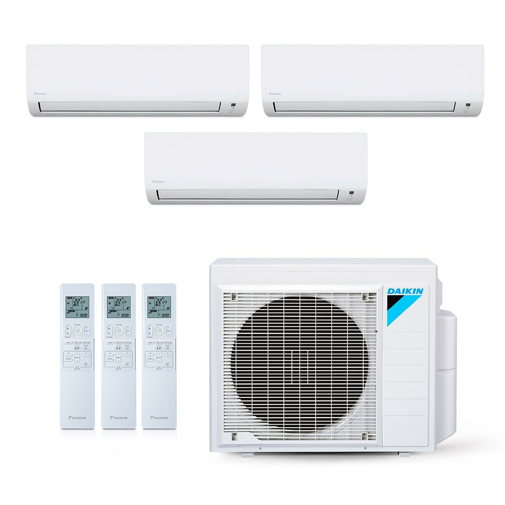 Ar-Condicionado Multi Split Inverter Daikin 24.000 BTUs (1x Evap HW 9.000 + 1x Evap HW 12.000 + 1x Evap HW 18.000) Quente/Frio 220V