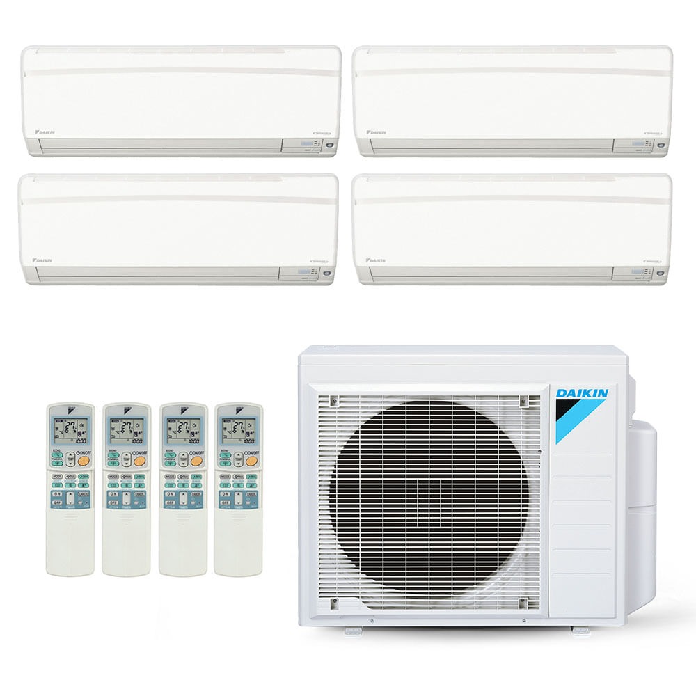 Ar-Condicionado Multi Split Inverter Daikin 28.000 BTUs (4x Evap HW 12.000) Quente/Frio 220V