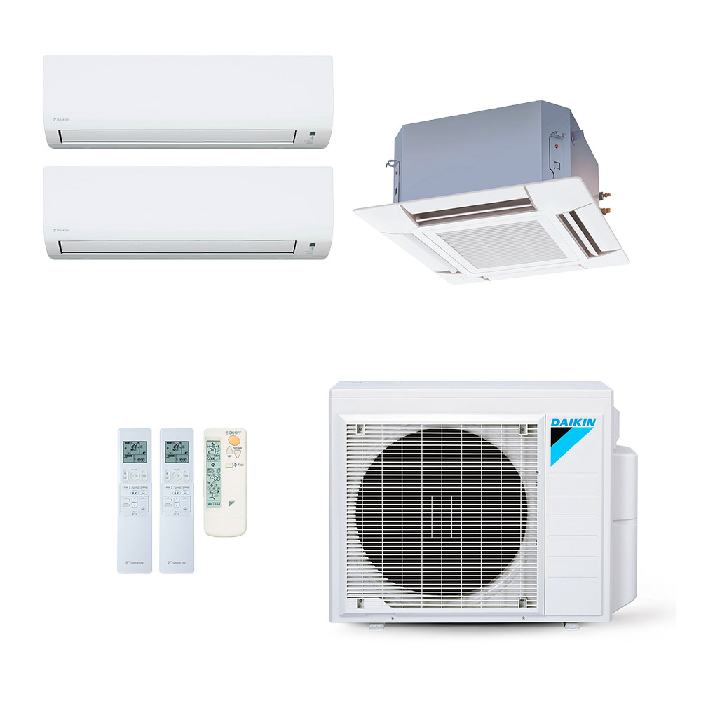 Ar-Condicionado Multi Split Inverter Daikin 34.000 (1x Evap HW 9.000 + 1x Evap HW 18.000 + 1x Evap Cassete 4 Vias 20.000) Quente/Frio 220V Ar-Condicionado Multi Split Inverter Daikin 34.000 (1x Evap HW 9.000 + 1x Evap HW 18.000 + 1x Evap Cassete 4 Vias 20.000) Quente/Frio 220V
