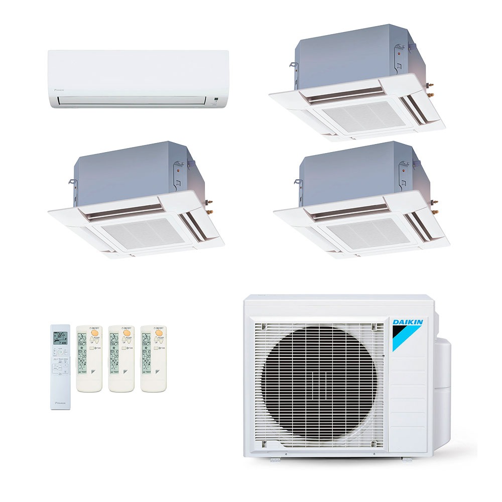 Ar-Condicionado Multi Split Inverter Daikin 34.000 (1x Evap HW 9.000 + 2x Evap Cassete 4 Vias 9.000 + 1x Evap Cassete 4 Vias 18.000) Quente/Frio 220V Ar-Condicionado Multi Split Inverter Daikin 34.000 (1x Evap HW 9.000 + 2x Evap Cassete 4 Vias 9.000 + 1x Evap Cassete 4 Vias 18.000) Quente/Frio 220V