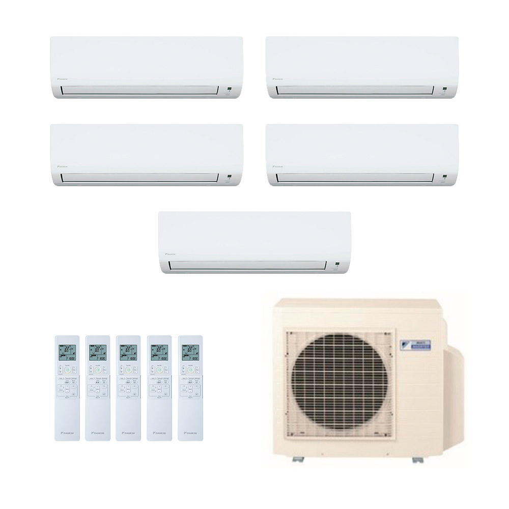 Ar-Condicionado Multi Split Inverter Daikin 38.000 (4x Evap HW 9.000 + 1x Evap HW 18.000) Quente/Frio 220V Ar-Condicionado Multi Split Inverter Daikin 38.000 (4x Evap HW 9.000 + 1x Evap HW 18.000) Quente/Frio 220V