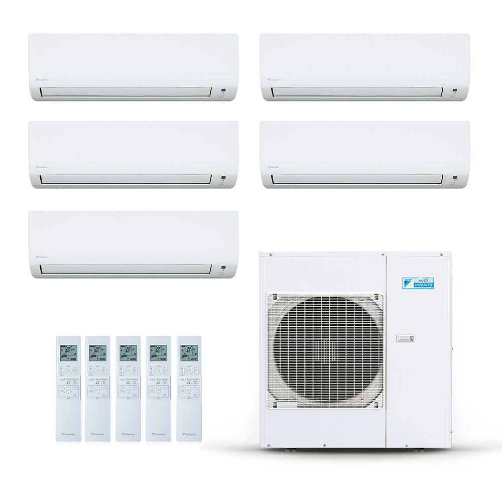 Ar-Condicionado Multi Split Inverter Daikin 38.000 BTUs (4x Evap HW 9.000 + 1x Evap HW 12.000) Quente/Frio 220V Ar-Condicionado Multi Split Inverter Daikin 38.000 BTUs (4x Evap HW 9.000 + 1x Evap HW 12.000) Quente/Frio 220V