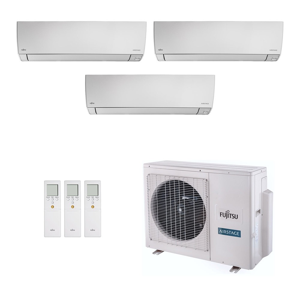 Ar-Condicionado Multi Split Inverter Fujitsu 23.000 (1x Evap HW 9.000 + 2x Evap HW 12.000) Quente/Frio 220V