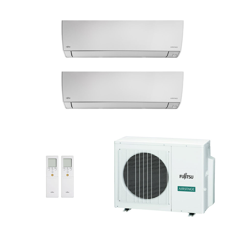 Ar-Condicionado Multi Split Inverter Fujitsu 23.000 (2x Evap HW 12.000) Quente/Frio 220V