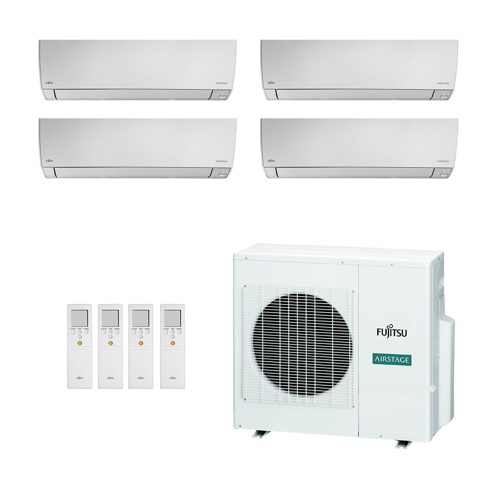 Ar-Condicionado Multi Split Inverter Fujitsu 27.000 (1x Evap HW 9.000 + 3x Evap HW 12.000) Quente/Frio 220V