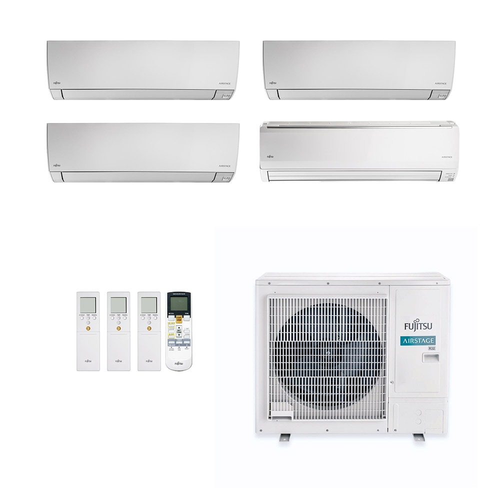 Ar-Condicionado Multi Split Inverter Fujitsu 27.000 (2x Evap HW 7.000 + 1x Evap HW 9.000 + 1x Evap HW 18.000) Quente/Frio 220V
