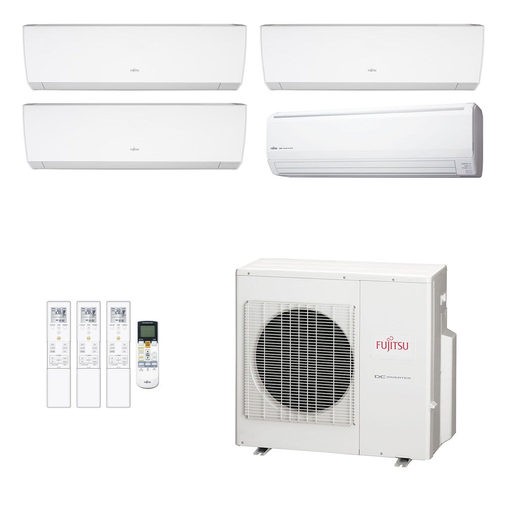 Ar-Condicionado Multi Split Inverter Fujitsu 27.000 (3x Evap HW 9.000 + 1x Evap HW 18.000) Quente/Frio 220V
