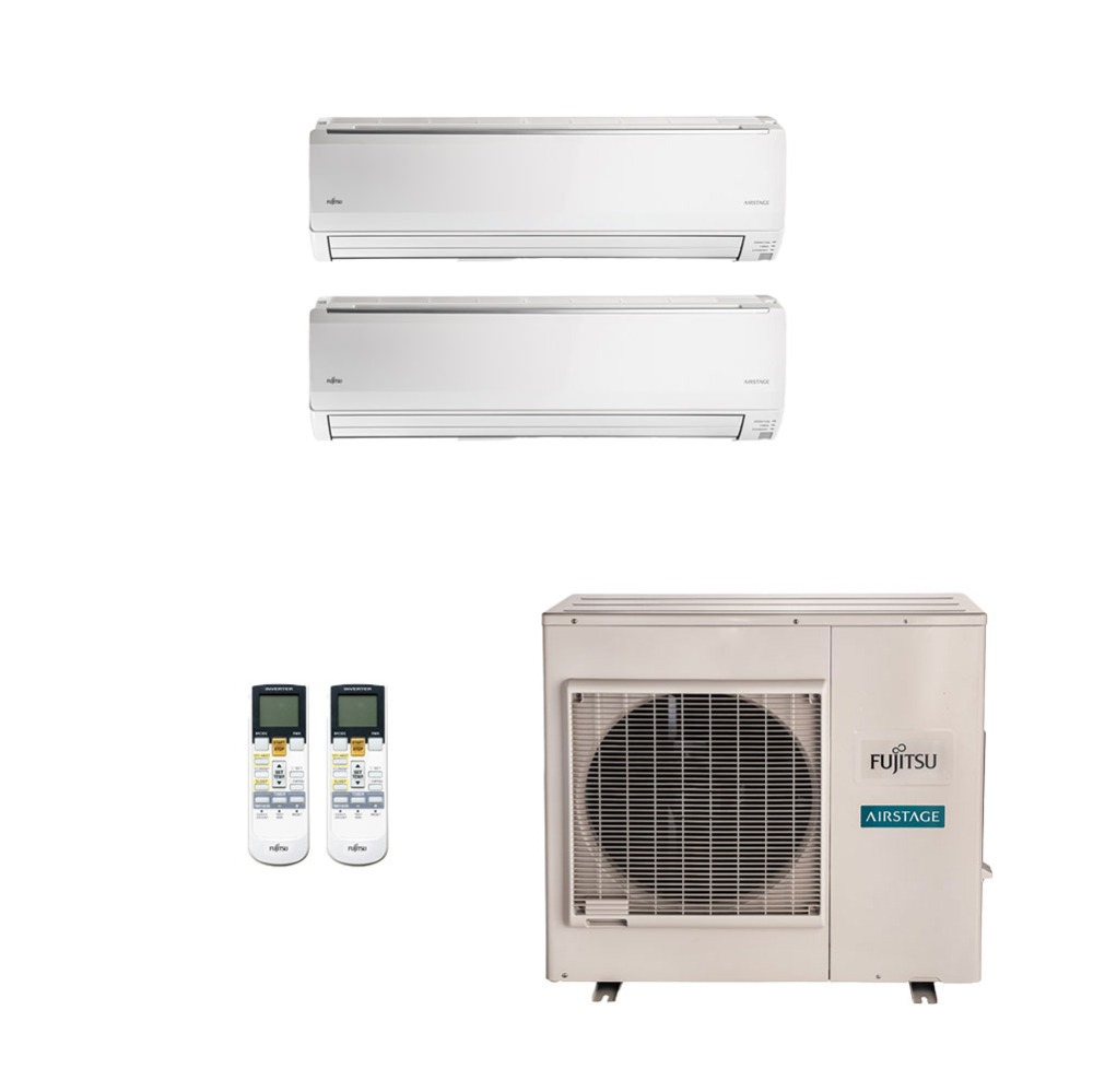 Ar-Condicionado Multi Split Inverter Fujitsu 35.000 (1x Evap HW 18.000 + 1x Evap HW 24.000) Quente/Frio 220V
