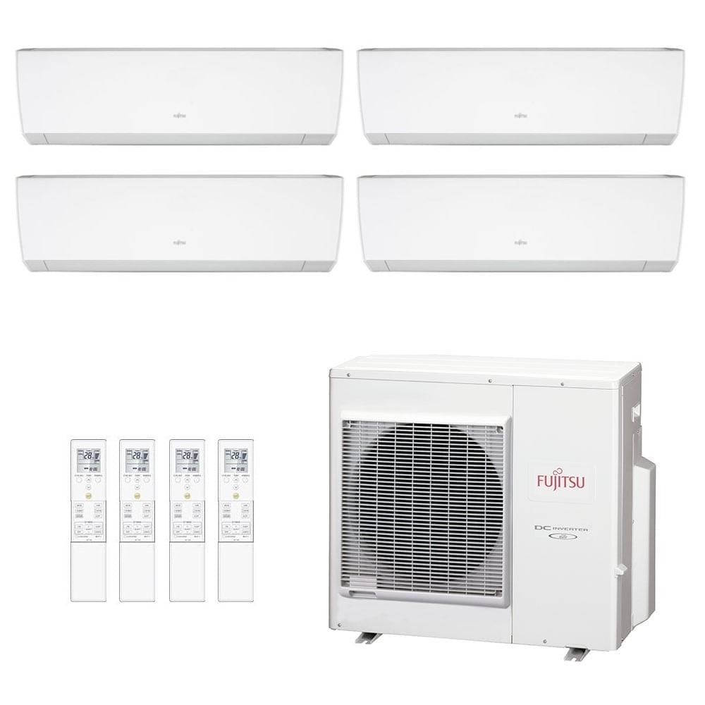 Ar-Condicionado Multi Split Inverter Fujitsu 35.000 (3x Evap HW 9.000 + 1x Evap HW 12.000) Quente/Frio 220V