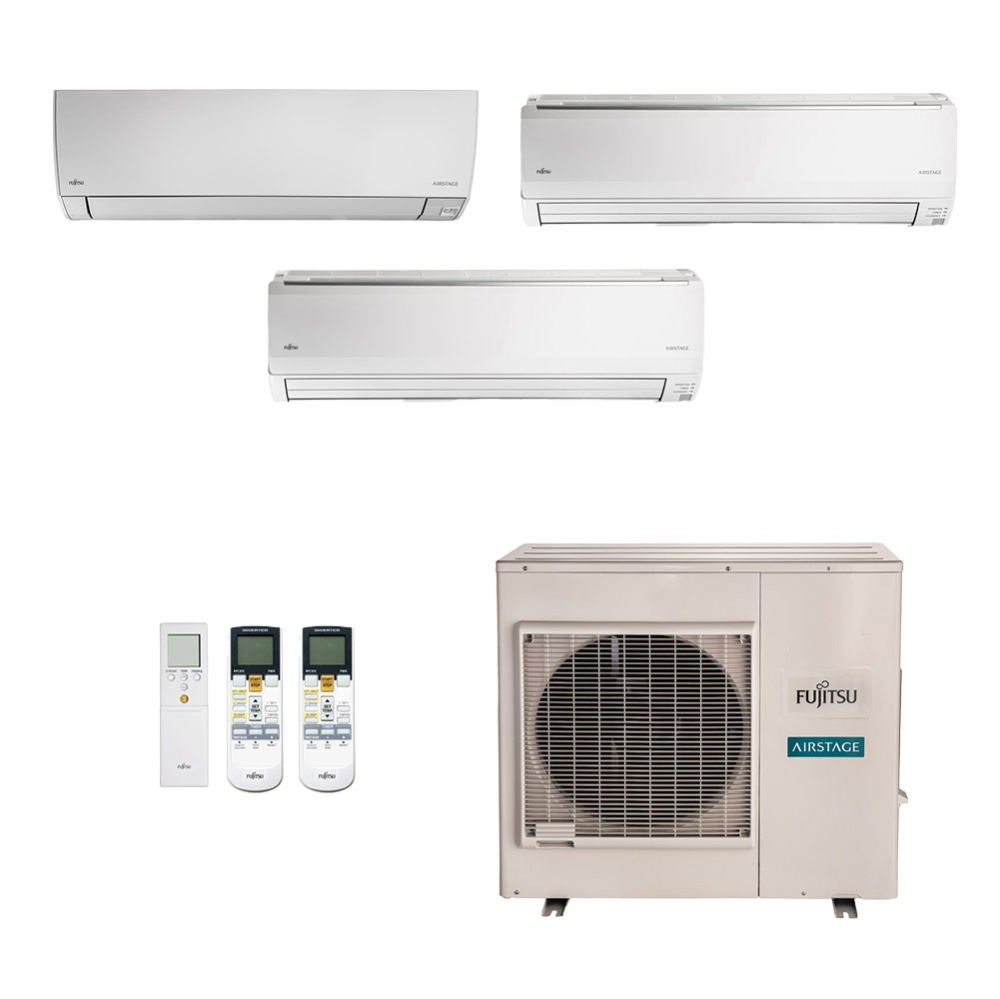 Ar-Condicionado Multi Split Inverter Fujitsu 35.000 (1x Evap HW 9.000 + 2x Evap HW 18.000) Quente/Frio 220V