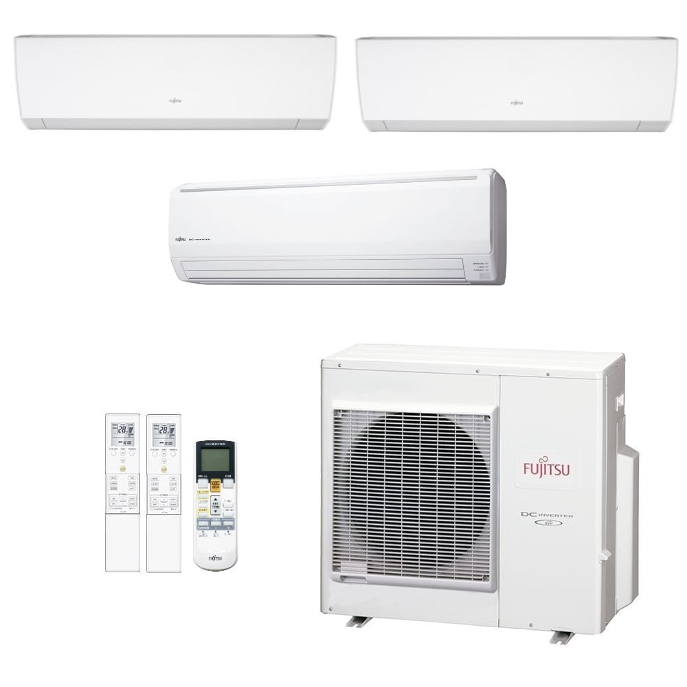 Ar-Condicionado Multi Split Inverter Fujitsu 35.000 (2x Evap HW 12.000 + 1x Evap HW 24.000) Quente/Frio 220V