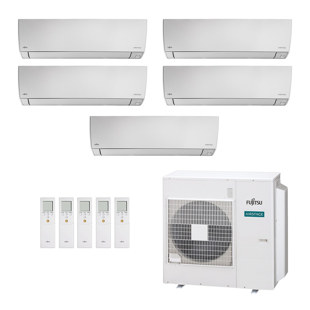 Ar-Condicionado Multi Split Inverter Fujitsu 45.000 (4x Evap HW 9.000 + 1x Evap HW 12.000) Quente/Frio 220V