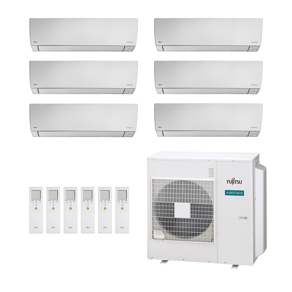 Ar-Condicionado Multi Split Inverter Fujitsu 45.000 (4x Evap HW 9.000 + 2x Evap HW 12.000) Quente/Frio 220V