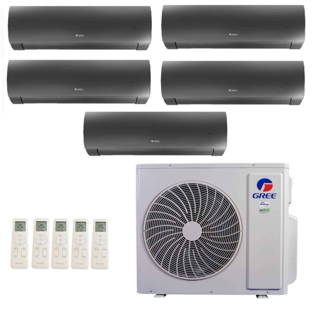 Ar-Condicionado Multi Split Inverter Gree 42.000 (3x Evap HW 9.000 + 2x Evap HW 12.000) Quente/Frio 220V