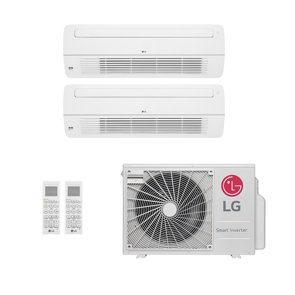 Ar-Condicionado Multi Split Inverter LG 18.000 (1x Evap Cassete 1 Via 9.000 + 1x Evap Cassete 1 Via 12.000) Só Frio 220V								