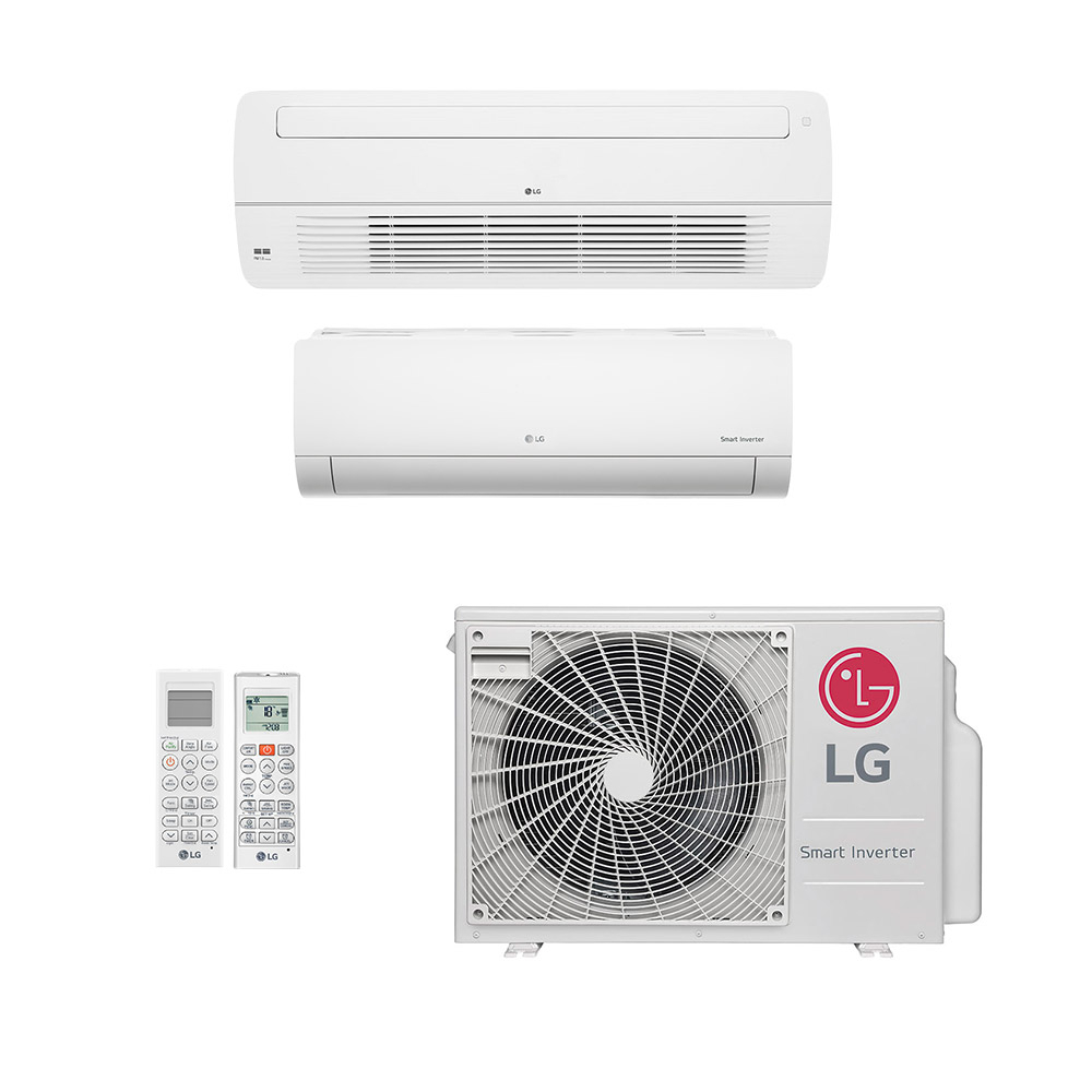 Ar-Condicionado Multi Split Inverter LG 18.000 (1x Evap HW 9.000 + 1x Evap Cassete 1 Via 12.000) Só Frio 220V								