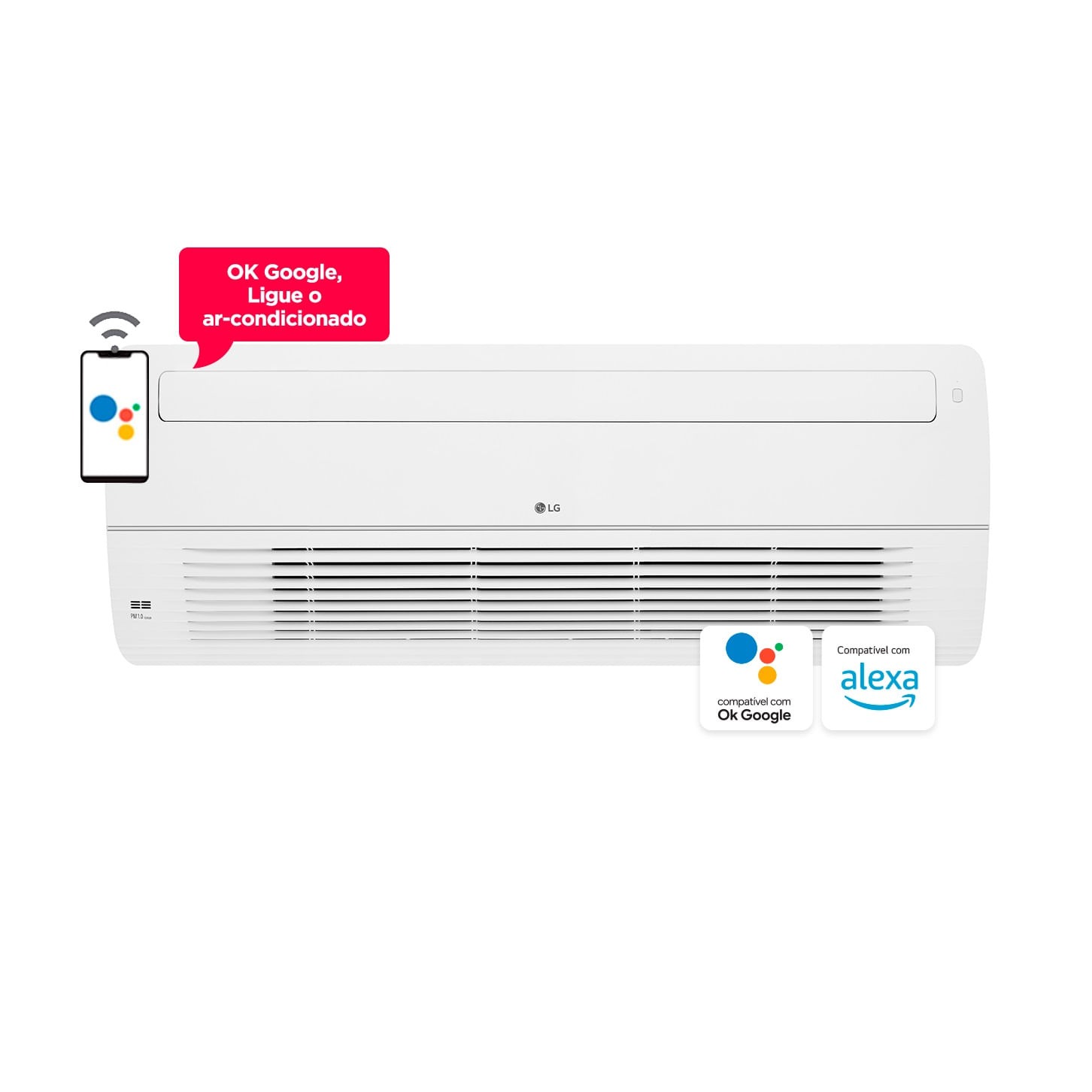 Ar-Condicionado Multi Split Inverter LG 18.000 (1x Evap HW 9.000 + 1x Evap Cassete 1 Via 9.000) Quente/Frio 220V
