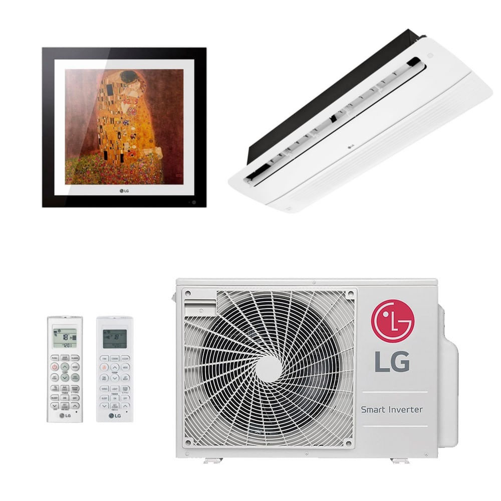 Ar-Condicionado Multi Split Inverter LG 18.000 (1x Evaporadora Artcool Gallery 9.000 + 1x Evap Cassete 1 Via 9.000) Quente/Frio 220V