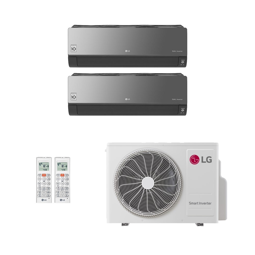 Ar-Condicionado Multi Split Inverter LG 18.000 (2x Evap HW Artcool 7.000) Só Frio 220V