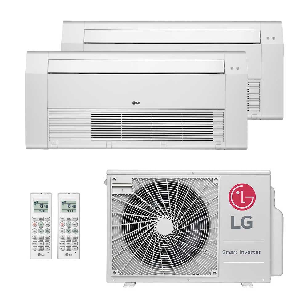 Ar-Condicionado Multi Split Inverter LG 18.000 BTUs (1x Evap Cassete 1 Via 9.000 + 1x Evap Cassete 1 Via 12.000) Quente/Frio 220V