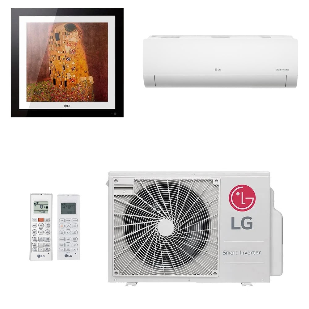 Ar-Condicionado Multi Split Inverter LG 18.000 BTUs (1x Evap HW 9.000 + 1x Evap Artcool Gallery 12.000) Quente/Frio 220V