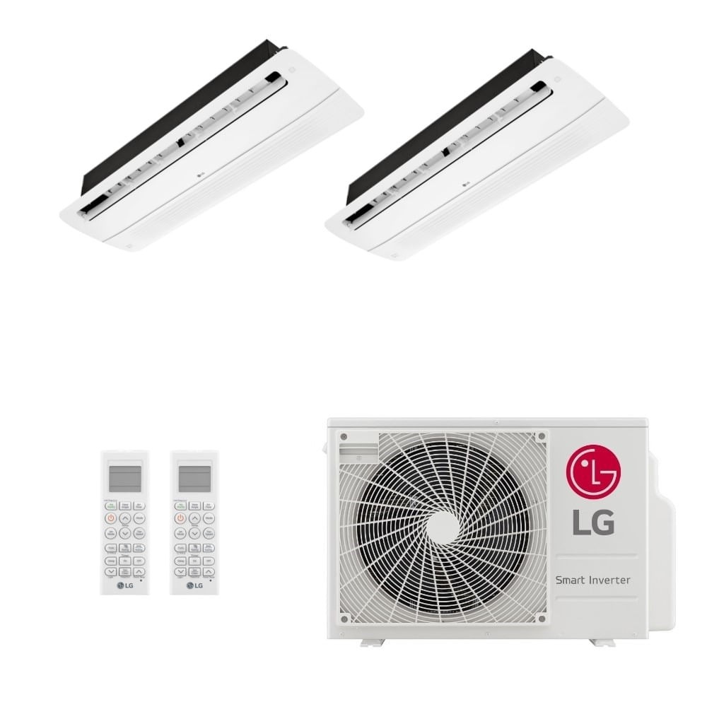 Ar-Condicionado Multi Split Inverter LG 21.000 (1x Evap Cassete 1 Via 9.000 + 1x Evap Cassete 1 Via 18.000) Quente/Frio 220V