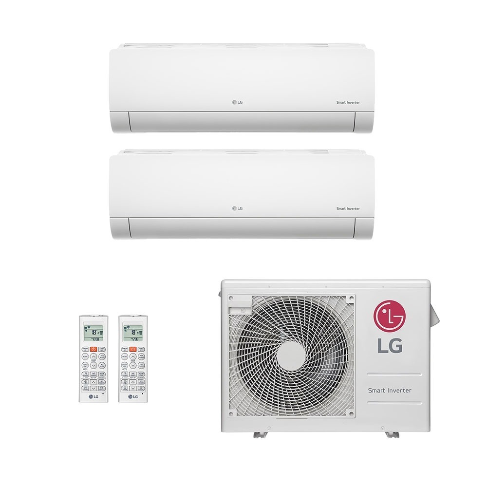 Ar-Condicionado Multi Split Inverter LG 21.000 (1x Evap HW 9.000 + 1x Evap HW 18.000) Quente/Frio 220V				
